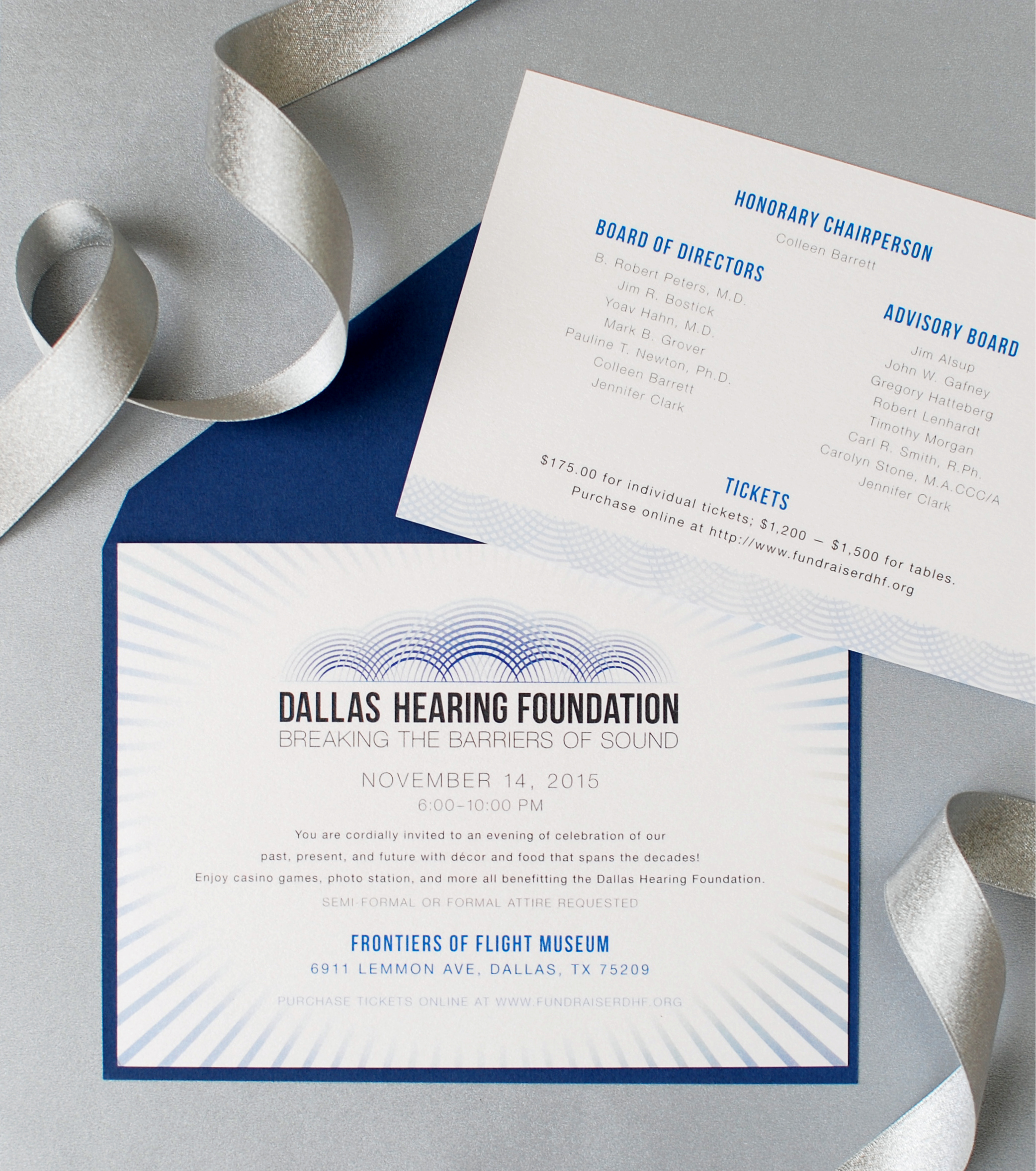 Dallas Hearing Foundation Gala, Graphic Design, Jessica Oviedo