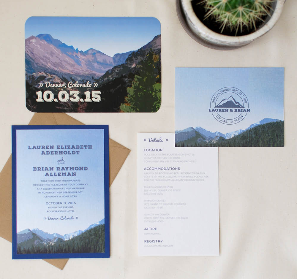 Moab & Denver Destination Wedding Suite, Graphic Design, Jessica Oviedo