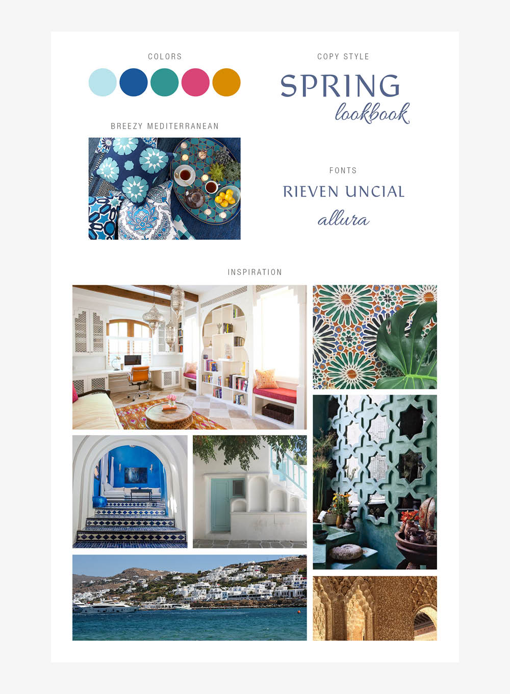 Mediterranean Spring Campaign, Art Direction and Graphic Design, Jessica Oviedo