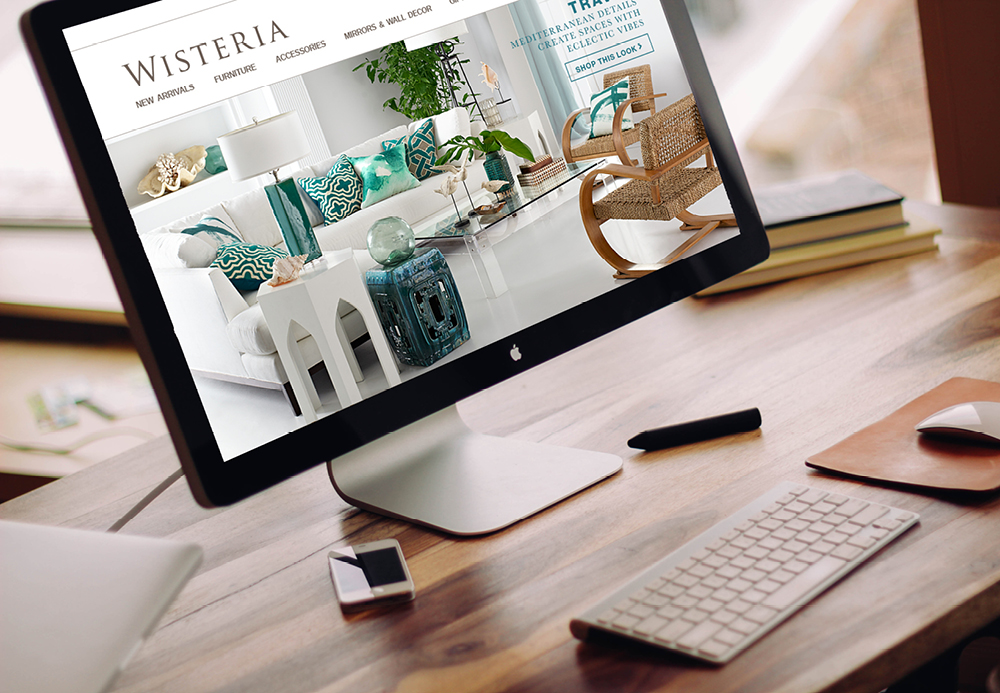 Wisteria Home Furnishings & Decor, Web Design, Jessica Oviedo