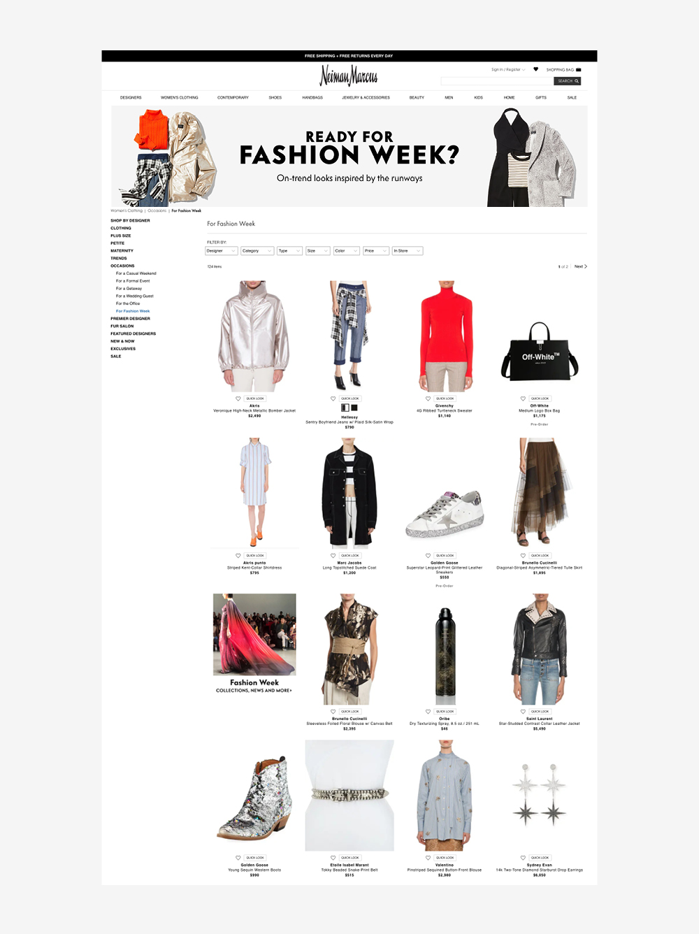 Fashion Week, Web Design, Jessica Oviedo